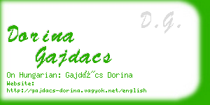 dorina gajdacs business card